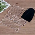 Produktbild: 6 Stück transparente Stempelblöcke mit gebogenen Kanten, Acryl mit Rasterlinien, Stempelwerkzeug, dekorative Stempelhalter für Album, Scrapbooking, Basteln，Kartendekorationen