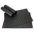 Produktbild: matches21 HOME & HOBBY Platzset Tischset MODERN schwarz 4er Tischunterlage als Tischdeko, (4-St), modernes Esstisch Platzdeckchen als abwaschbarer Tischuntersetzer
