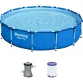 Produktbild: Bestway® Steel ProTM Frame Pool-Set mit Filterpumpe Ø 396 x 84 cm, blau, rund - Blau