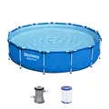 Produktbild: Bestway Steel Pro Frame Pool-Set mit Filterpumpe Ø 396 x 84 cm, blau, rund