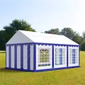 Produktbild: TOOLPORT 4x6m Partyzelt, PVC-Plane, blau-weiß - (6098)