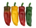 Produktbild: Kunstpflanze Deko-Paprika künstlich Schaufenster Gemüse 14cm 4er Set farbig, 4, Viana, Höhe 14 cm