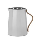 Produktbild: Stelton Tee-Isolierkanne Emma | Isolierte Kunststoff-Teekanne mit Deckel & Edelstahl-Thermoeinsatz - Modernes Design, cleverer, integrierter Infusionsfilter & Buchenholzgriff - 1 Liter, Grau