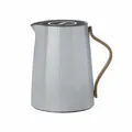 Produktbild: Stelton Emma Teeisolierkanne, Thermokanne Edelstahl m. Buchengriff, Hellgrau, 1L