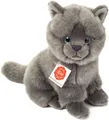 Produktbild: Teddy Hermann® Kuscheltier Kartäuser Katze sitzend grau, 20 cm, zum Teil aus recyceltem Material