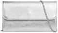 Produktbild: Caspar Clutch Abendtasche Metallic Leder Damen Tasche - PREMIUM LINE - Modell No.779, leicht, elegant & langlebig- 100% Echtleder - Handmade in Italy
