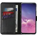 Produktbild: SELENCIA Klapphülle aus Echtleder - Geeignet für Samsung Galaxy S10e - Schwarz