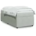 Produktbild: vidaXL Boxspringbett mit Matratze Hellgrau 90x200 cm Samt