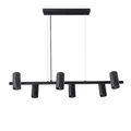Produktbild: ENOVALITE Moderne Pendelleuchte mit verstellbaren Spots, 6-flammig, GU10 Fassung, Aluminium, schwarz - Hängelampe Esszimmer Wohnzimmer