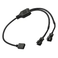 Produktbild: sourcing map ARGB Verteiler 5V 3Pin an SM 3Pin Stecker Verlängerung Kabel Adapter Anschluss Ansprechbar für PC Lüfterleistung Computergehäuse Hauptplatine 1 bis 2 Stil