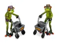 Produktbild: 2er Set Dekofiguren Froschpaar Rentner mit Rollator grün Formano Froschhausen