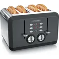 Produktbild: Arendo Toaster für 4 Scheiben, 1630 W, Automatik, Edelstahl, Wärmeisolierendes Doppelwandgehäuse, grau - Grau