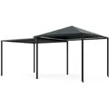 Produktbild: Blumfeldt Shademax Pavillon 3x3  Erweiterbar 3x6, Rostfreier Metallrahmen, Uv30+ Pa-polyesterdach, Wetterfest, Dunkelgrau