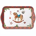 Produktbild: Ambiente Dekotablett Tablett klein 13 x 21cm Schaukelpferd Weihnachten