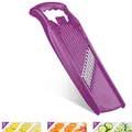 Produktbild: Börner Welle-Waffel PowerLine Gemüsehobel (Violett) • Gemüseschneider für Wellen- & Waffelschnitt • Wellenschneider Gemüse • Hobel für Gitterkartoffeln & Pommes • Kartoffelhobel Welle