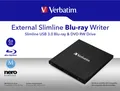 Produktbild: 0023942438908 Verbatim External Slimline Optisches Laufwerk Blu-Ray RW Schwarz V