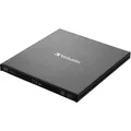 Produktbild: Verbatim Slimline Blu-ray Brenner Extern  Retail USB-A (USB 3.2 Gen 1) Schwarz