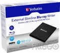 Produktbild: Verbatim Blu-ray Brenner extern USB 3.0 Slim schwarz BDXL M-DISC 43890