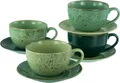 Produktbild: CreaTable, 22882, Nature Collection Green life, Cappuccinotassen 8-tlg, Steinzeug