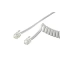 Produktbild: Goobay 50246 Telefonkabel RJ10 Stecker Telefonhörerkabel Spiralkabel Telefonstecker RJ10 Kabel Festnetztelefon Telefonhörer Telefon Kabel Weiß 2m