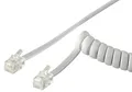 Produktbild: goobay Telefonhörer Spiralkabel 2 x Modularstecker RJ10 4P4c weiß 2 m