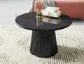 Produktbild: OTTO home Couchtisch Roos, Keramikplatte in Marmor-Optik, geriffelter Fuß, Breite 80 cm