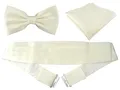 Produktbild: TigerTie - Kummerbund Einstecktuch Satin Fliege in beige - Schärpe Leibbinde