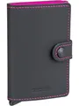 Produktbild: Secrid Slim Wallet Matte Black & Fuchsia Kartenetui aus Leder, Farbe: Schwarz/Fuchsia, für 4 Karten mit oder 6 Karten ohne Prägung, Maße: 10,2 x 6,5 x 2,1 cm, MM-Black & Fuchsia