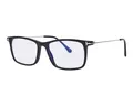 Produktbild: Tom Ford FT5758-B 001 56 Brille Brillenfassung Brillengestell Schwarz Blaufilter