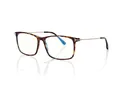 Produktbild: Tom Ford FT5758-B 052 56 Brille Brillenfassung Brillengestell Braun Blaufilter