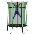 Produktbild: HOMCOM Trampolin Outdoor Ø163,5 cm, Kindertrampolin Gartentrampolin mit Sicherheitsnetz, Randabdeckung für Kinder 3-10 Jahre bis 50 kg belastbar Grün
