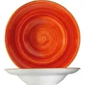 Produktbild: 6x Bonna Aura Terracotta Gourmet Teller rund 27cm 45cl 6cm tief Orange Creme Porzellan ATCGRM27CK Suppenteller Pasta Speise Geschirr