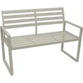 Produktbild: DEGAMO Gartenbank Parkbank Alubank ATLANTA 2-sitzer 123cm, Aluminium weiss, wetterfest - Weiß