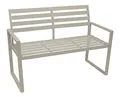 Produktbild: DEGAMO Design Gartenbank Atlanta 2-sitzer 123cm, aus Aluminium wetterfest und rostfrei, weiß, Outdoor