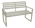 Produktbild: DEGAMO Gartenbank ATLANTA (1-St), 2-sitzer 123cm, Aluminium rostfrei in weiss, modern