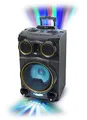 Produktbild: MUSE M-1938 DJ Kunstvoller Bluetooth-Lautsprecher mit FM-Radio und USB-Anschluss, aus hochwertigem Holzgehäuse, schwarz