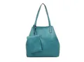 Produktbild: ITALYSHOP24 Schultertasche Damen Tasche SET 2in1 Umhängetasche XXL Shopper Reise Urlaub Outdoor, Henkeltasche Hobo Tote Bag + Crossbody / Schmucktasche Leder Optik