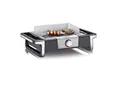 Produktbild: SEVERIN SENOA BOOST Elektrogrill für drinnen und draußen, Tischgrill mit schnellem Grillstart bis 500 °C, Balkon Grill mit SafeTouch-Oberfläche, Edelstahl/Schwarz, PG 8113