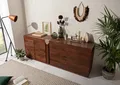 Produktbild: MASSIVMOEBEL24 Sideboard Mango 200x45x75 braun lackiert Amsterdam #30