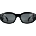 Produktbild: Versace Rechteckige Unisex Sonnenbrille Schwarz Dunkelgrau