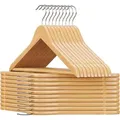 Produktbild: Kleiderbügelset, Birke, Holz, Ahorn, 44.5x23x1.2 cm, Haken drehbar, rutschfest, Garderobe, Kleiderbügel