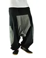 Produktbild: virblatt - Haremshose Herren | 100% Baumwolle | Aladinhose Männer Goa Hose Herren Hippie Hose Pumphose Sommerhose Goahose Hippie Kleidung - Ausleben L-XL grau