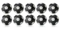 Produktbild: Robertson Kickerball Winspeed 35 mm 10er Set schwarz-Silber, farbecht, Abriebfest und langlebig, für Tischfußball und Tischkicker
