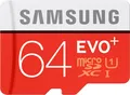 Produktbild: Samsung microSDHC Speicherkarte EVO+ 64 GB mit SD Adapter