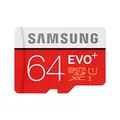 Produktbild: Samsung Speicherkarte MicroSDXC 64GB EVO Plus UHS-I Grade 1 Class 10, für Smartphones und Tablets, mit SD Adapter
