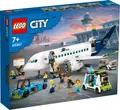 Produktbild: Passagierflugzeug Vorfeldfahrzeuge Service 913 Teile LEGO City 60367  N09/23