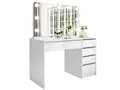 Produktbild: yourhouse24 Schminktisch MADI ELITE Frisiertisch Kommode mit LED-Beleuchtung Spiegel, Schublade (Tisch mit Spiegel, ohne Hocker), Hochglanz/matt, pflegeleicht, ABS-Kanten