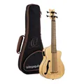 Produktbild: Ortega Guitars Bass Ukulele Elektro-Akustisch – F-Schallloch – Bamboo Series – Inklusive Gig Bag – Massiver Bambus, Natur (RUNAB-UB)