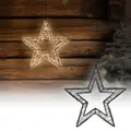 Produktbild: LED Weihnachtsstern Drahtstern Leuchtstern Weihnachtsdeko Beleuchtung Timer 38cm
