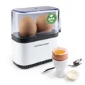 Produktbild: GOURMETmaxx Eierkocher für 2 Eier | Egg Boiler mit Eierstecher im Messbecher | Egg Cooker – 3 Härtegrade für deinen Eierbecher | Design Eierkocher klein – spülmaschinenfeste Teile
